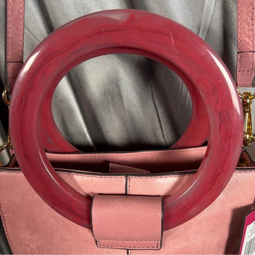 Vince Camuto Pink Cherry Blossom  Iggy Crossbody Leather Purse Bag NWT MSRP $178 - Picture 8 of 17